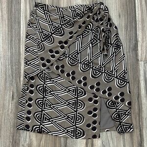 Maeve By Anthropologie Black and White Geometric Skirt
